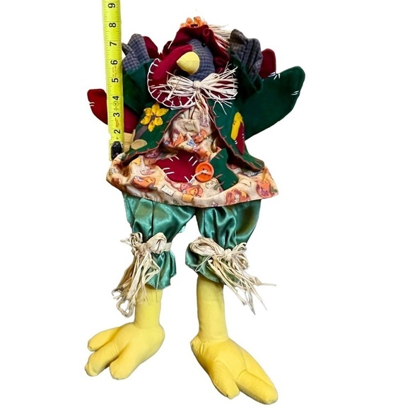Decorative Turkey Shelf Sitter Fall Thanksgiving Contemporary Folk Art - Picture 7 of 9